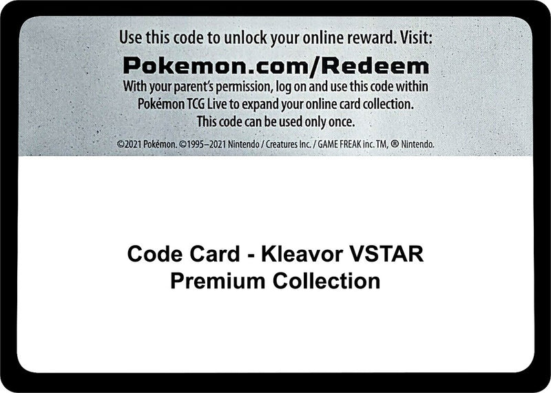 Image for Code Card - Kleavor VSTAR Premium Collection (MCAP) - Pokemon