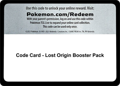 Code Card - Lost Origin Booster Pack (SWSH11)