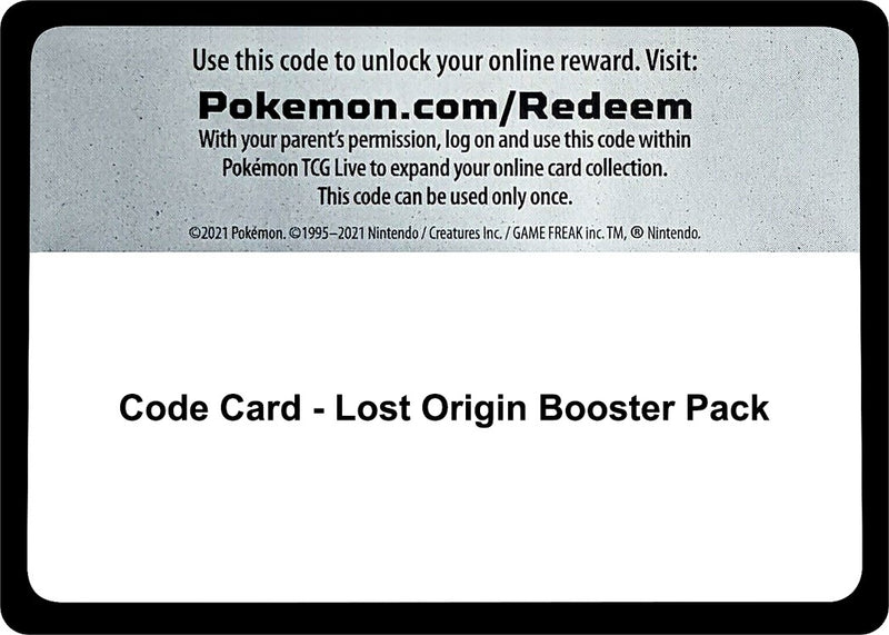 Image for Code Card - Lost Origin Booster Pack (SWSH11) - Pokemon