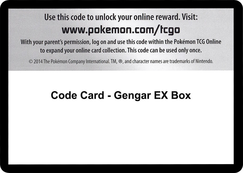 Image for Code Card - Gengar EX Box (EVO) - Pokemon