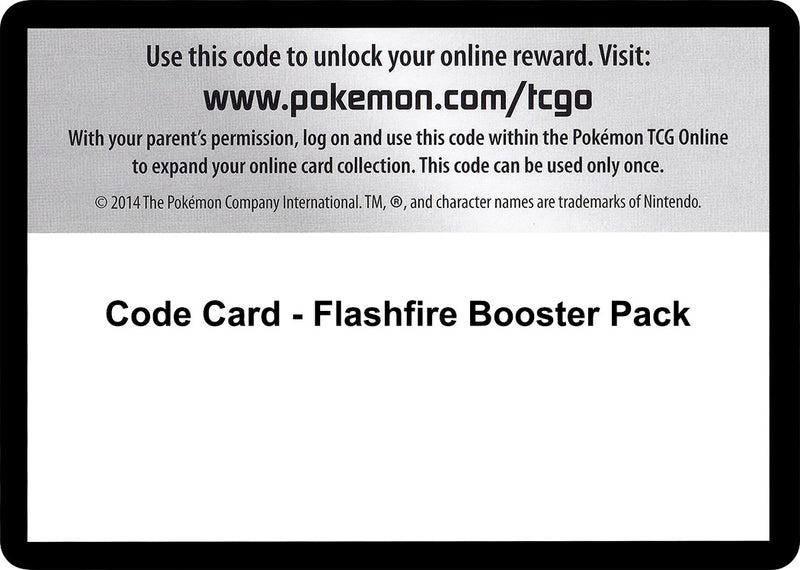 Image for Code Card - Flashfire Booster Pack (FLF) - Pokemon