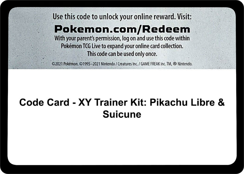 Image for Code Card - XY Trainer Kit: Pikachu Libre & Suicune (PR) - Pokemon
