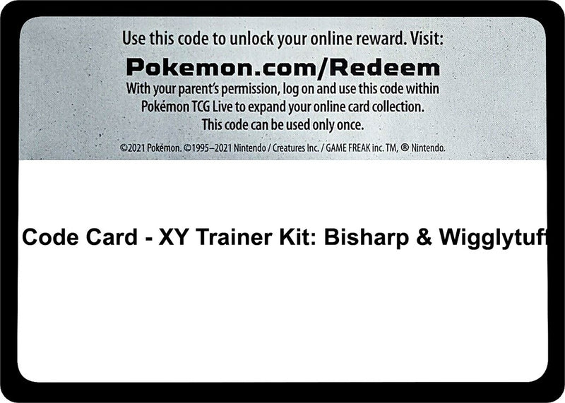 Image for Code Card - XY Trainer Kit: Bisharp & Wigglytuff (PR) - Pokemon