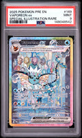 VAPOREON ex SPECIAL ILLUSTRATION RARE 2025 POKEMON PRE EN-PRISMATIC EVOLUTIONS PSA MINT 9