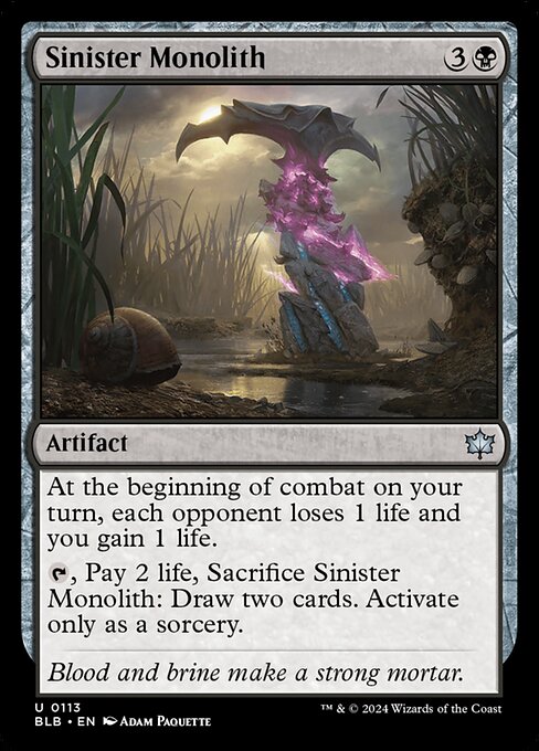 Sinister Monolith - Bloomburrow - 113