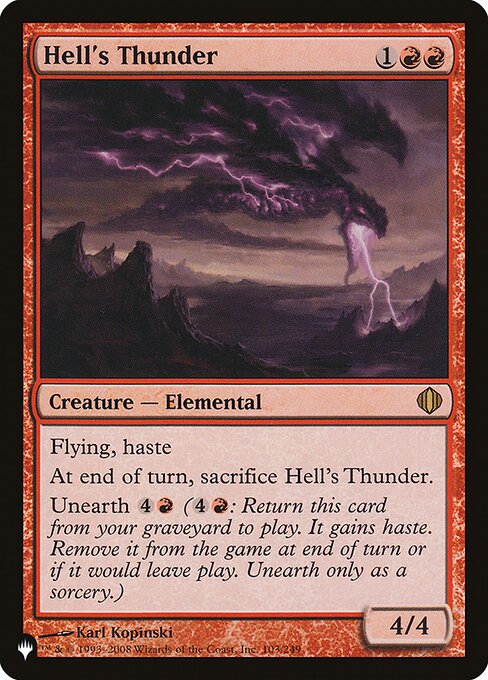 Hell's Thunder - The List - ALA-103