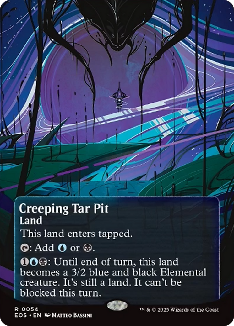 Creeping Tar Pit (0054) (Borderless) [Edge of Eternities: Stellar Sights]