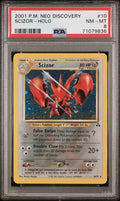 2001 POKEMON NEO DISCOVERY #10 SCIZOR-HOLO MT 8
