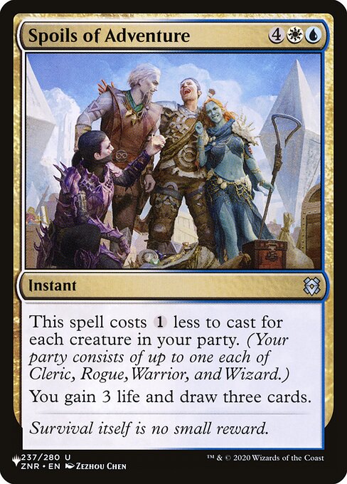 Spoils of Adventure - The List - ZNR-237