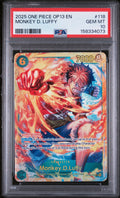 MONKEY D. LUFFY 2025 ONE PIECE OP13-CARRYING ON HIS WILL PSA GEM MT 10