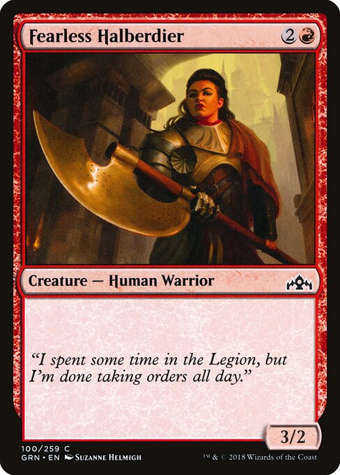 Fearless Halberdier - Guilds of Ravnica - 100