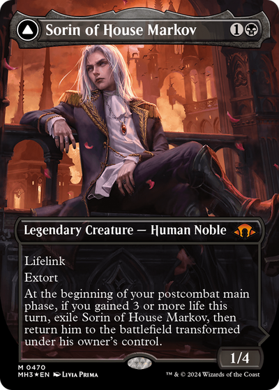 Sorin of House Markov // Sorin, Ravenous Neonate (Borderless) (Textured Foil) [Modern Horizons 3]