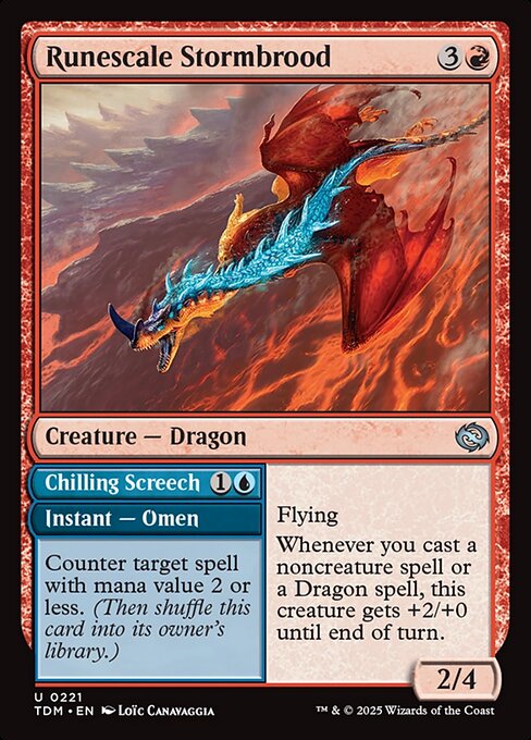 Runescale Stormbrood // Chilling Screech - Tarkir: Dragonstorm - 221