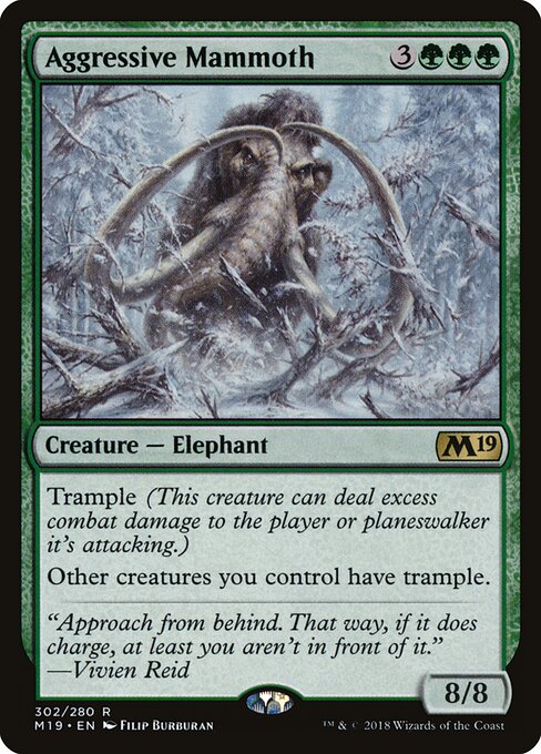 Aggressive Mammoth - Core Set 2019 - 302
