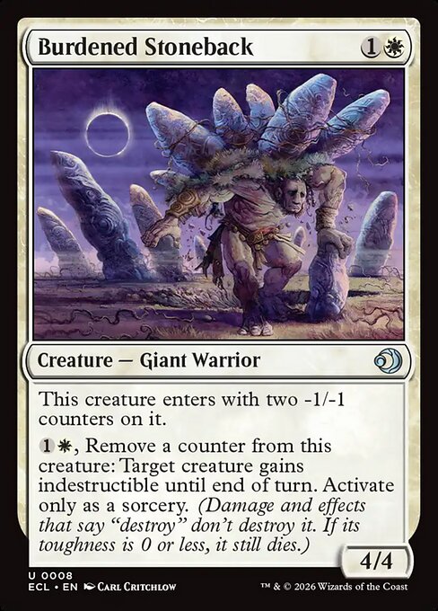 Burdened Stoneback - Lorwyn Eclipsed - 8