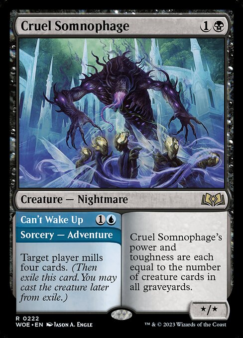 Cruel Somnophage // Can't Wake Up - Wilds of Eldraine - 222