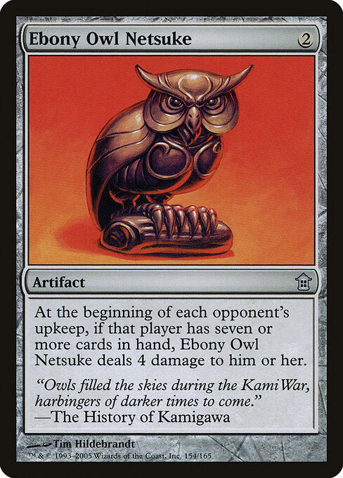 Ebony Owl Netsuke - Saviors of Kamigawa - 154