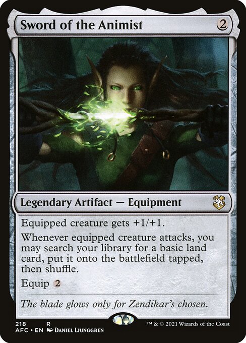 Sword of the Animist - Forgotten Realms Commander - 218