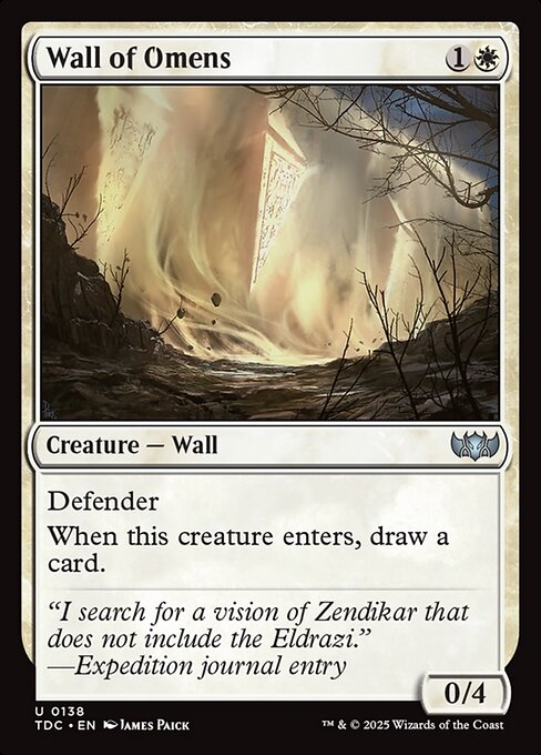 Wall of Omens - Tarkir: Dragonstorm Commander - 138