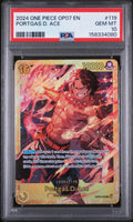 PORTGAS D. ACE 2024 ONE PIECE OP07-500 YEARS IN THE FUTURE PSA GEM MT 10