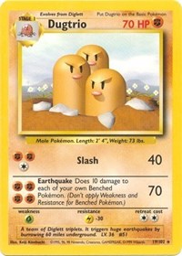Dugtrio - Base Set - 019/102