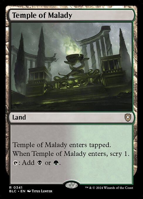 Temple of Malady - Bloomburrow Commander - 341