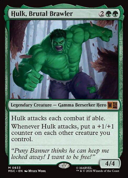 Hulk, Brutal Brawler - Marvel Super Heroes Commander - 833