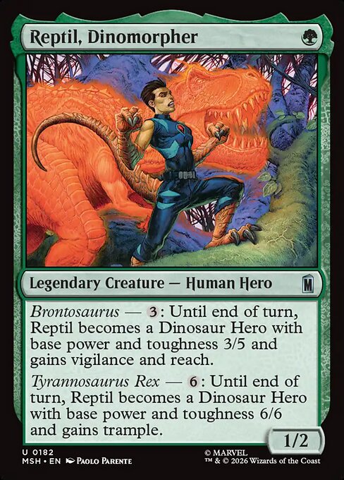 Reptil, Dinomorpher - Marvel Super Heroes - 182