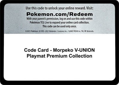 Code Card - Morpeko V-UNION Playmat Premium Collection (CRZ)