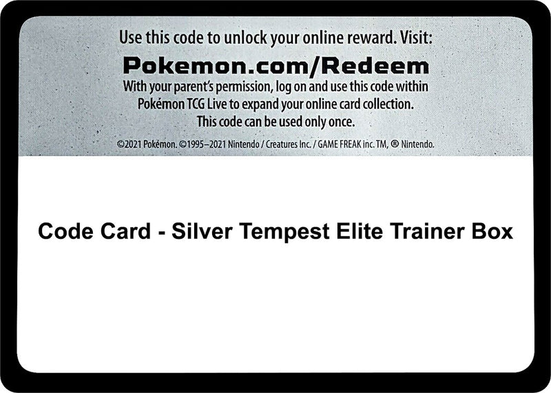 Image for Code Card - Silver Tempest Elite Trainer Box (SWSH12) - Pokemon