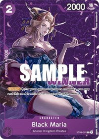 Black Maria (Tournament Pack Vol. 2) [Winner] - One Piece Promotion Cards - ST04-011