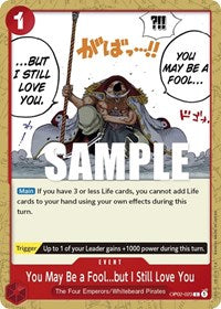 You May Be a Fool...but I Still Love You - Paramount War - OP02-023