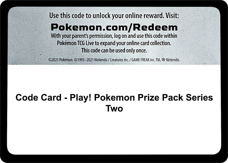 Image for Code Card - Play! Pokemon Prize Pack Series Two - Pokemon