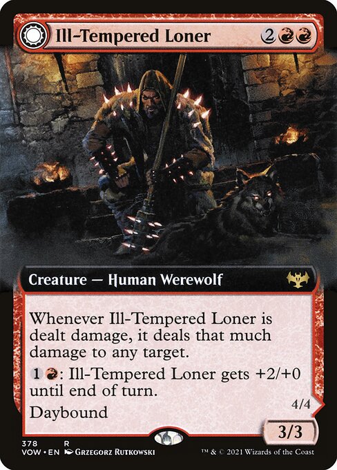 Ill-Tempered Loner // Howlpack Avenger - Innistrad: Crimson Vow - 378