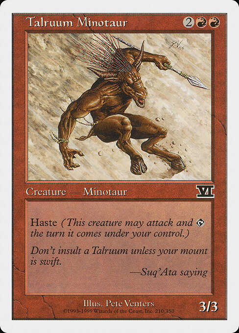 Talruum Minotaur - Classic Sixth Edition - 210