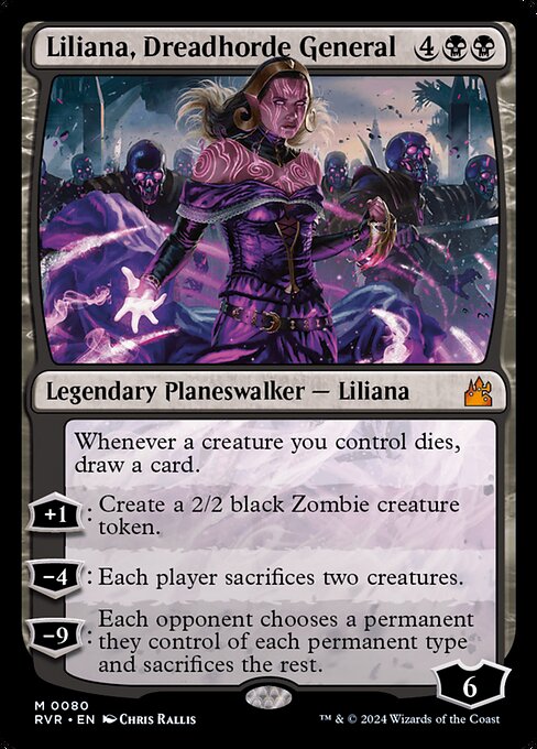 Liliana, Dreadhorde General - Ravnica Remastered - 80