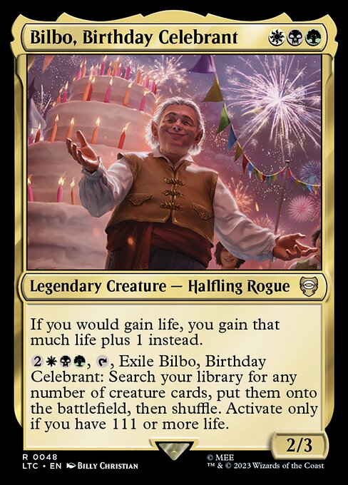 Bilbo, Birthday Celebrant - Tales of Middle-earth Commander - 48