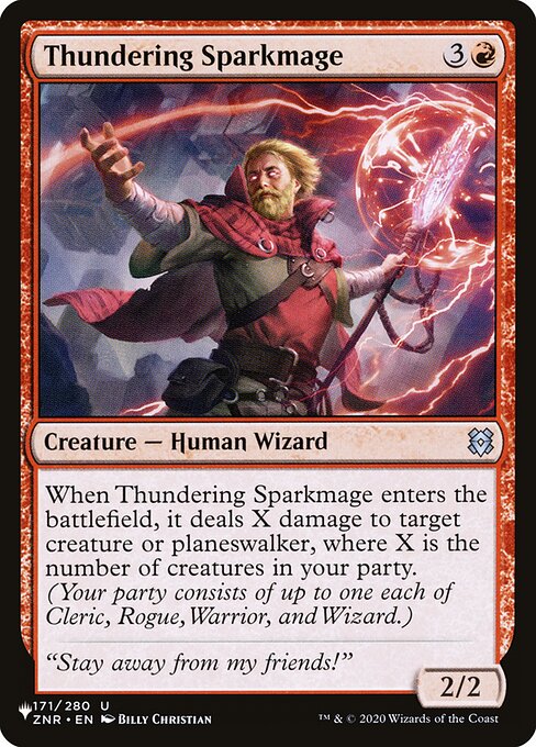 Thundering Sparkmage - The List - ZNR-171