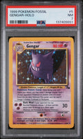 GENGAR-HOLO 1999 POKEMON FOSSIL PSA NM 7