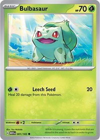 Bulbasaur - 001/165 - SV: Scarlet & Violet 151 - 001/165