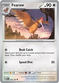 Fearow - SV: Scarlet & Violet 151 - 022/165