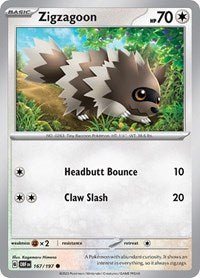 Zigzagoon - SV03: Obsidian Flames - 167/197