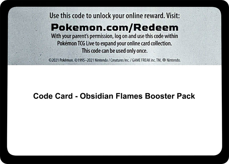 Image for Code Card - Obsidian Flames Booster Pack (OBF) - Pokemon