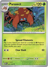 Parasect - SV: Scarlet & Violet 151 - 047/165