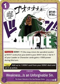 Weakness...Is an Unforgivable Sin. - Kingdoms of Intrigue - OP04-076