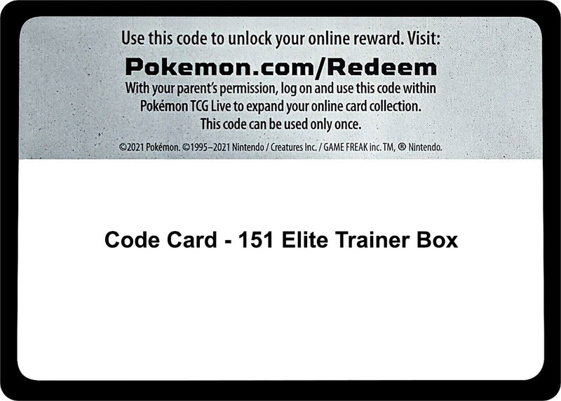 Image for Code Card - 151 Elite Trainer Box (MEW) - Pokemon