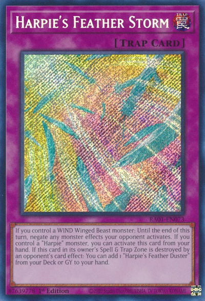 Harpie's Feather Storm [RA01-EN073] Secret Rare