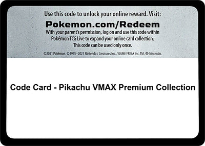 Code Card - Pikachu VMAX Premium Collection (CRZ)