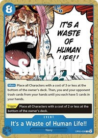 It's a Waste of Human Life!! - Awakening of the New Era - OP05-058