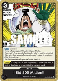 I Bid 500 Million!! - Awakening of the New Era - OP05-096